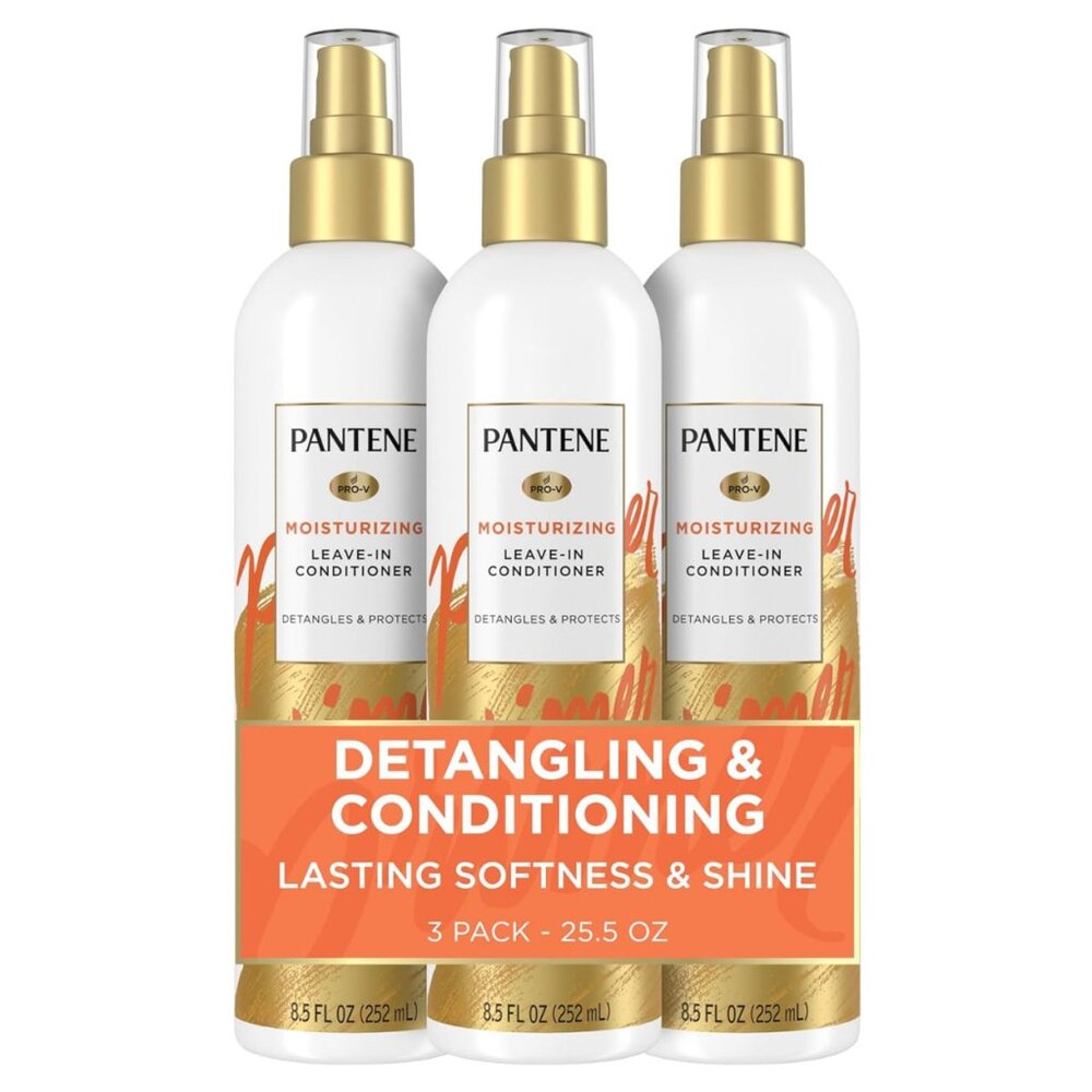 Pantene moisturizing leave - in conditioner Sulfate-Free, 8.5 Fl Oz, 3 Pack